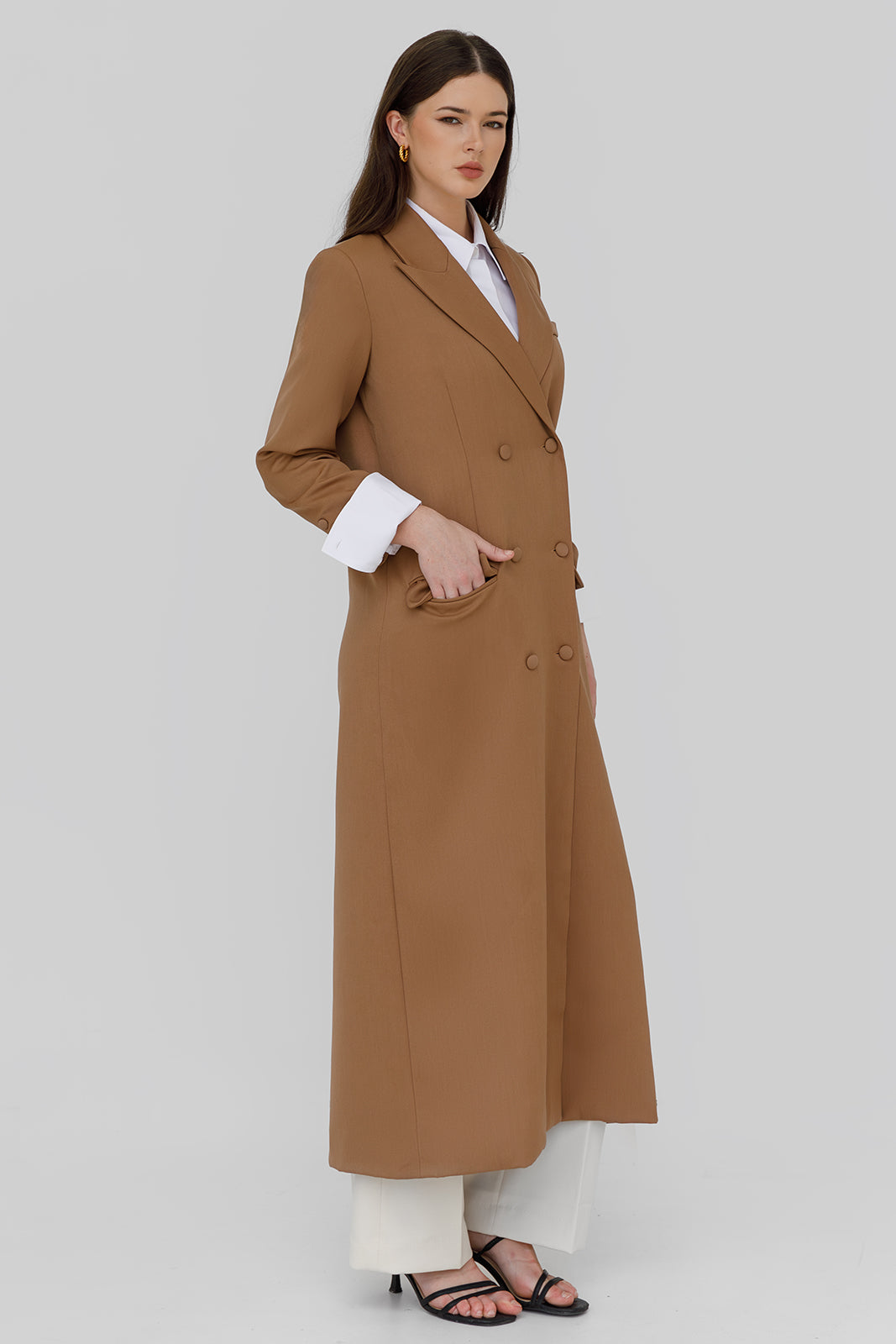 The Amelia Long Coat - Camel