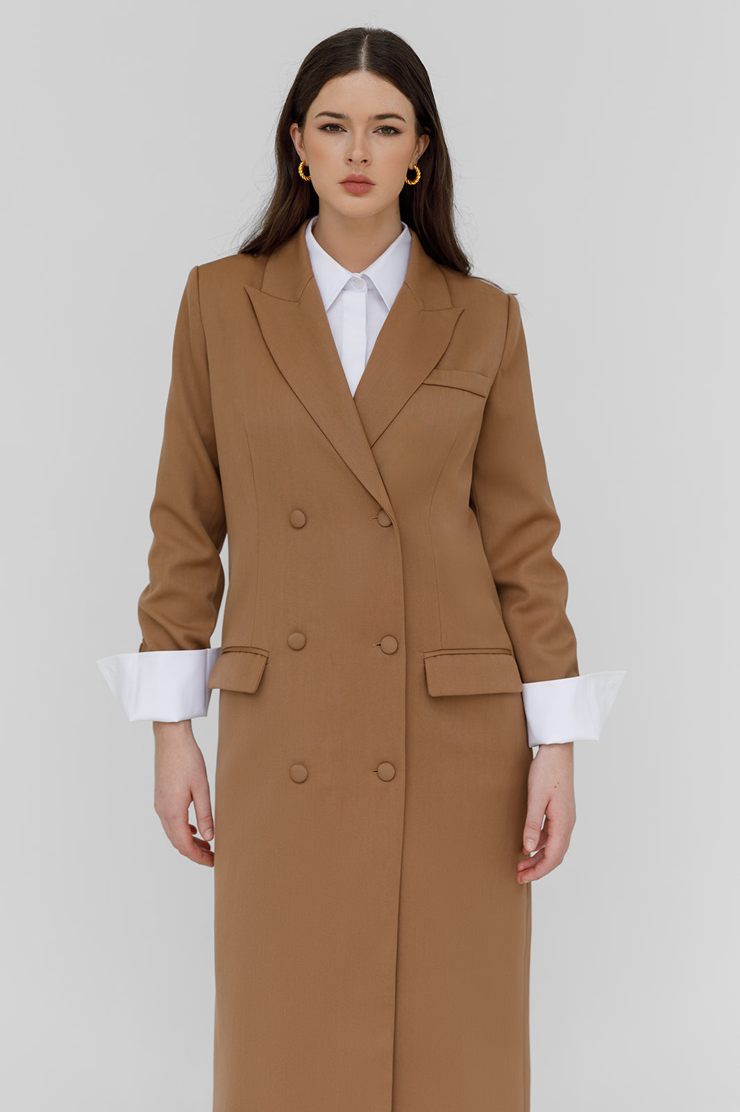 The Amelia Long Coat - Camel