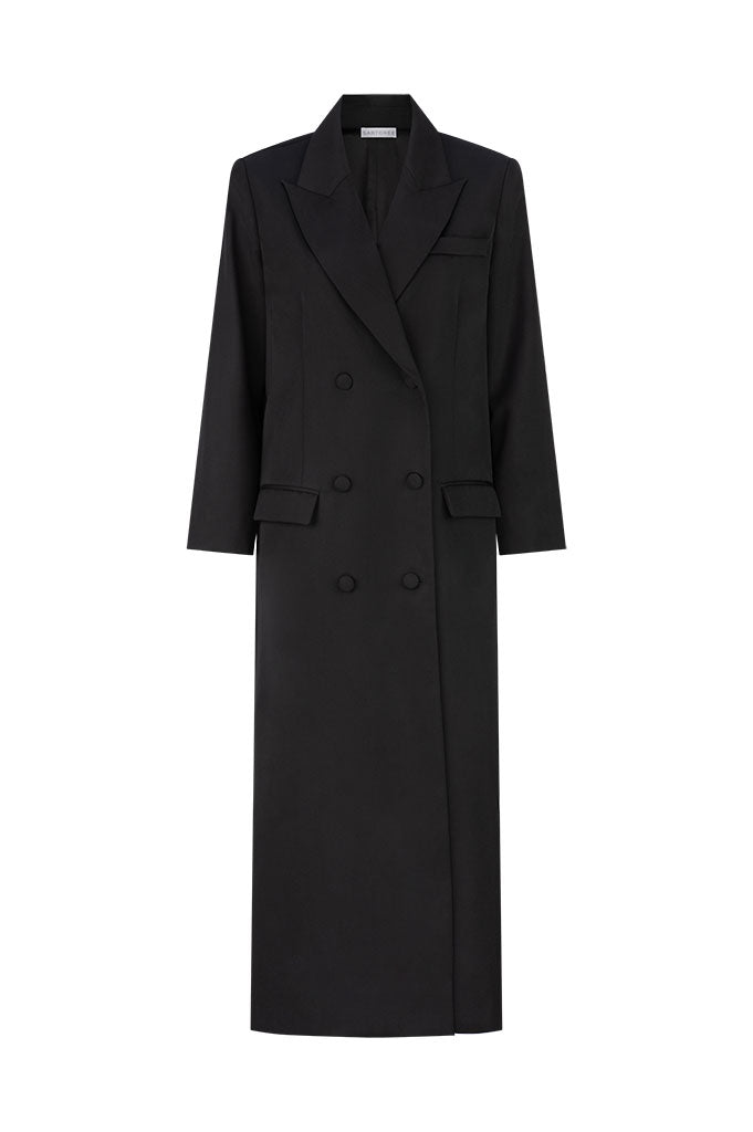 The Amelia Long Coat - Black