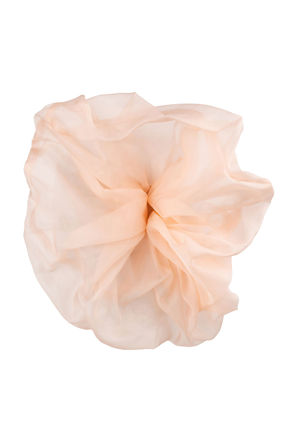 The SARTORÉE Organza Silk Scrunchie - Blush
