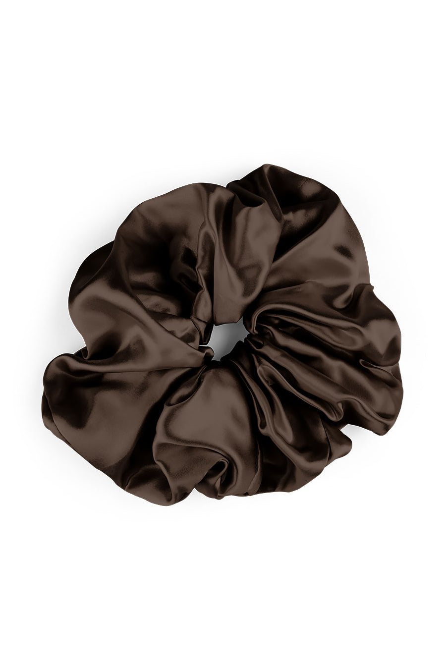 The SARTORÉE Silk Super Scrunchies - Coffee
