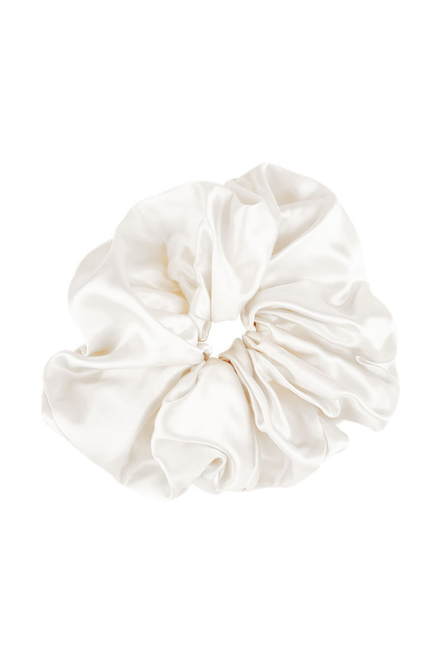 The SARTORÉE Silk Super Scrunchies - White