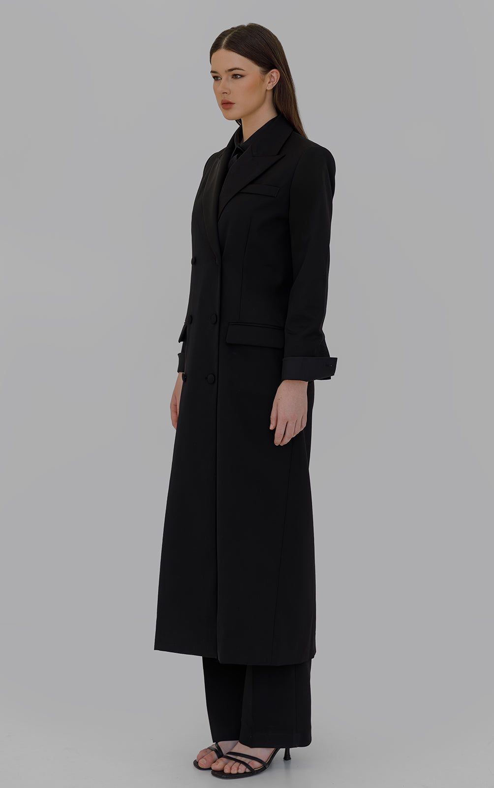 The Amelia Long Coat Black
